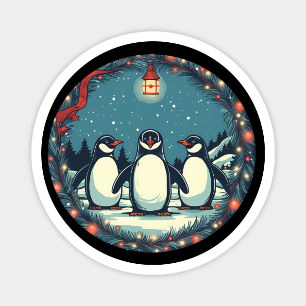 Penguin in Ornmament, Love Penguins Magnet by logiamerch